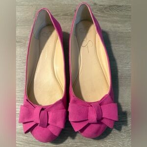 Jessica Simpson Fuchsia Bow Ballet Flats